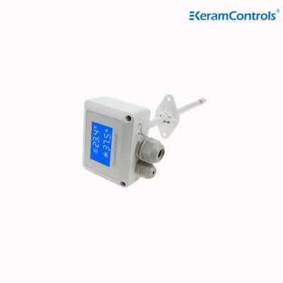 LCD Ekran Kanal Sıcaklığı ve Nem Vericisi 4-20mA