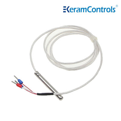 PTFE PT100 PT1000 Su Geçirmez Sıcaklık Sensörleri 2 Telli